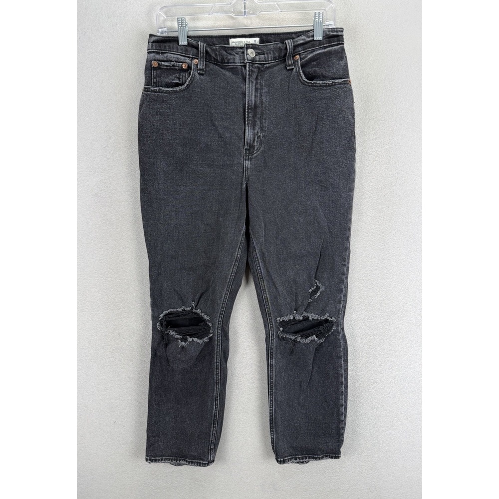 Abercrombie Fitch Jeans Women's Sz 29/8 Ankle Straight Ultra HighRise Distressed